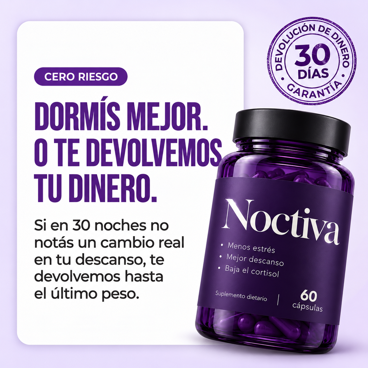 Noctiva® - Reducí el estrés, bajá el cortisol y descansa mejor.
