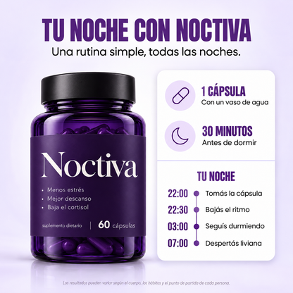 Noctiva® - Reducí el estrés, bajá el cortisol y descansa mejor.