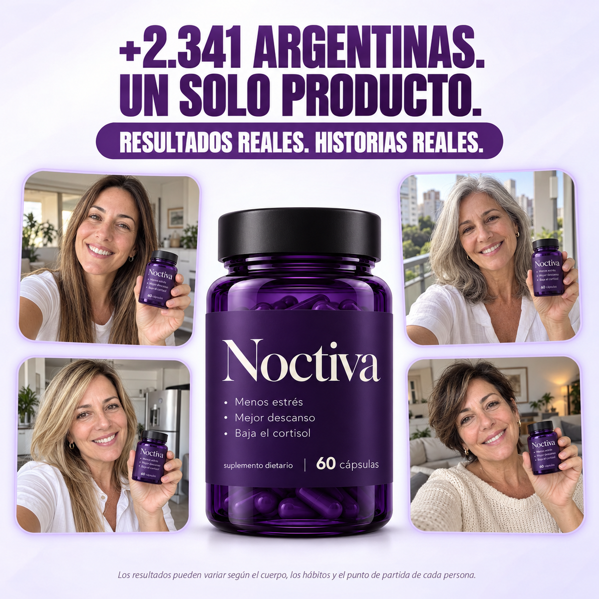 Noctiva® - Reducí el estrés, bajá el cortisol y descansa mejor.